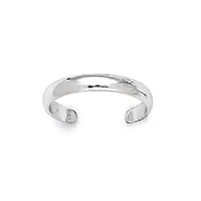 10k White Gold Band Toe Ring