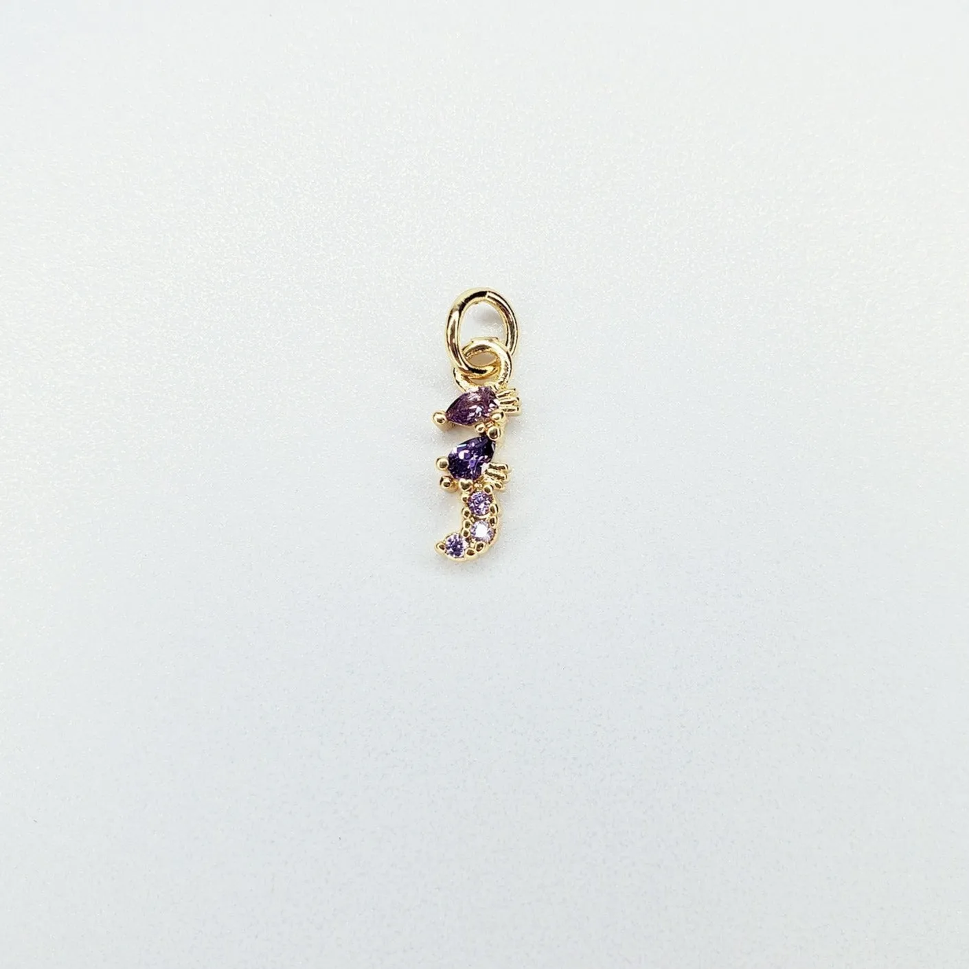 14K Gold Filled Dainty Ocean Animal Cubic Zirconia Charm
