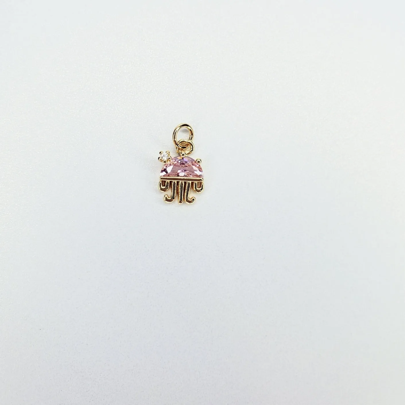 14K Gold Filled Dainty Ocean Animal Cubic Zirconia Charm