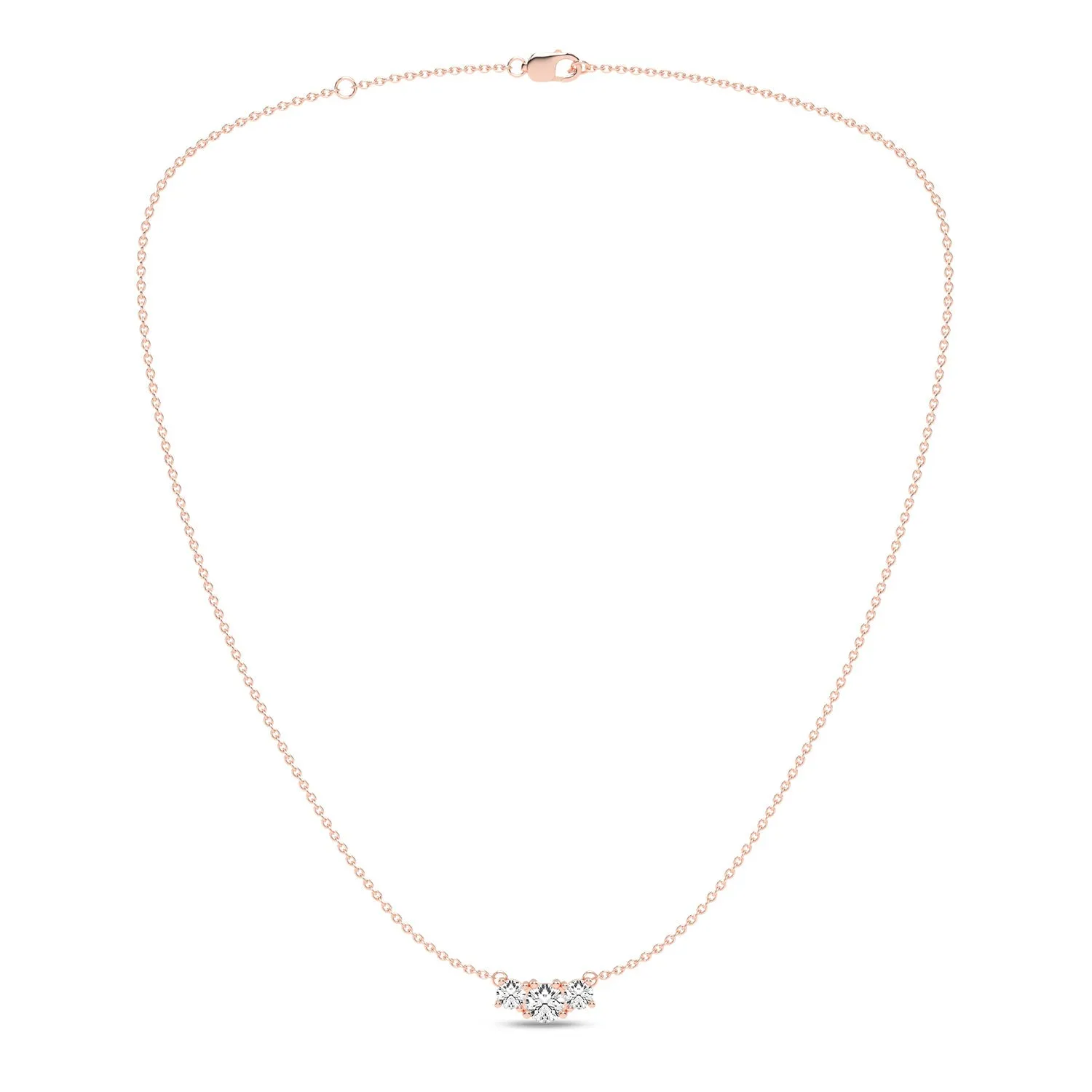3-Stone Diamond Necklace