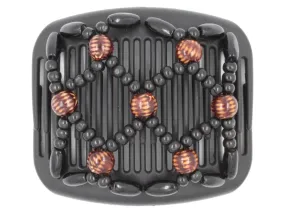 African Butterfly Hair Comb - Ndebele Black 115