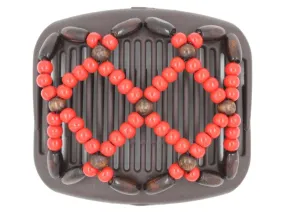 African Butterfly Hair Comb - Ndebele Brown 145