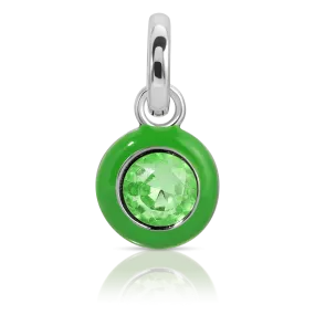 August Peridot Birthstone Charm - Round