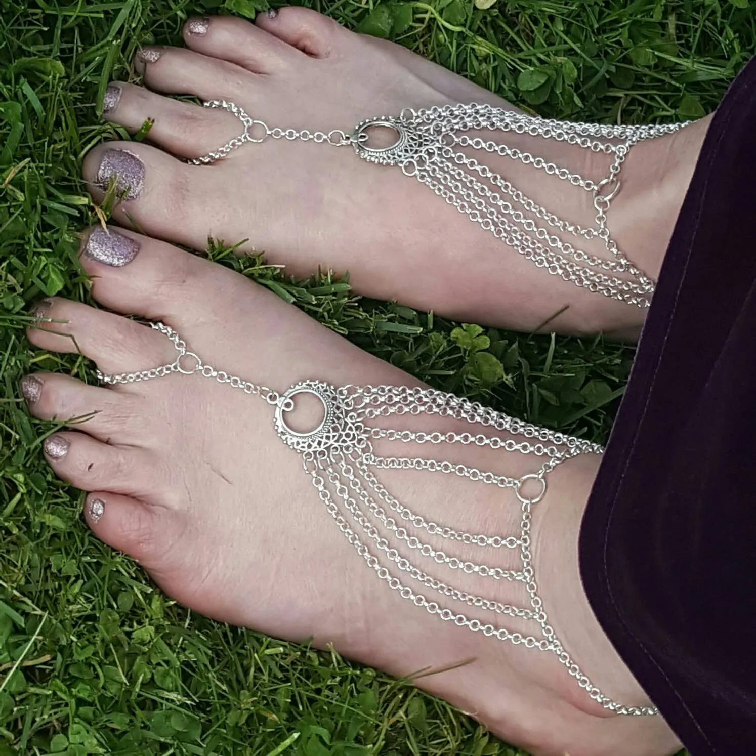 Barefoot Sandals Foot Slave Jewelry Slave Anklet Bohemian Jewelry