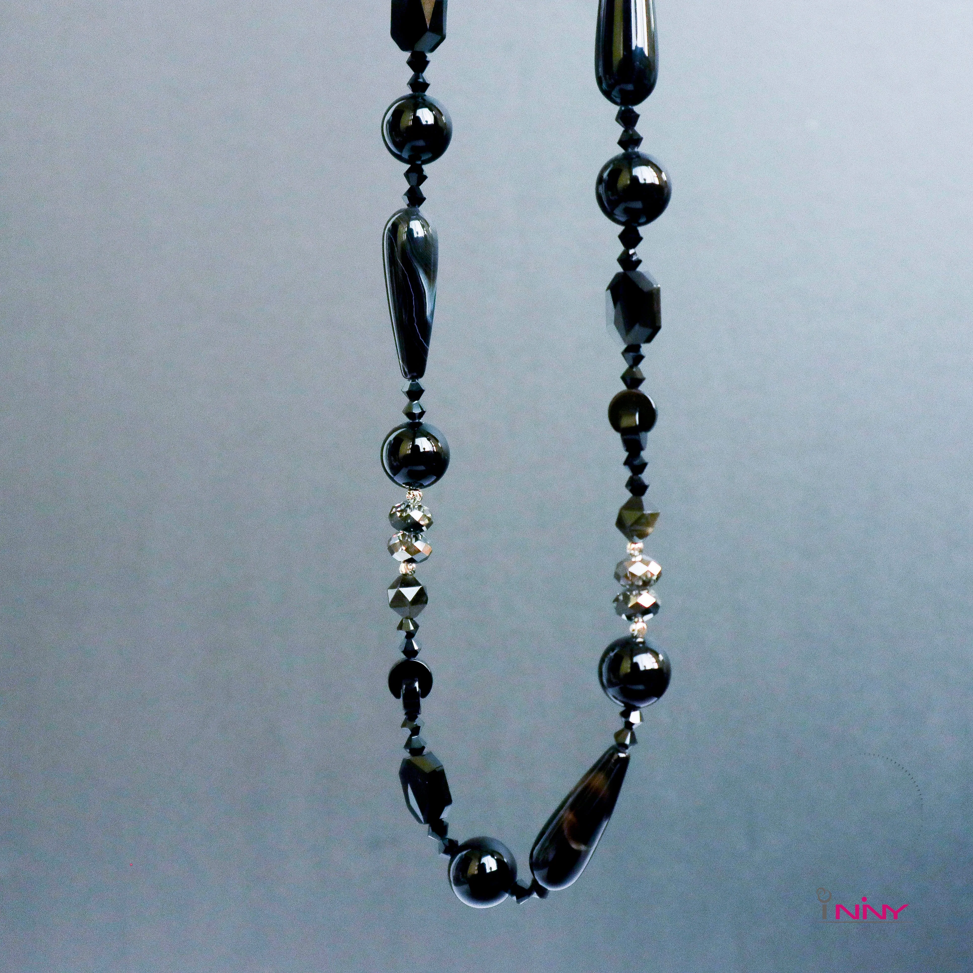 Black Onyx long necklace