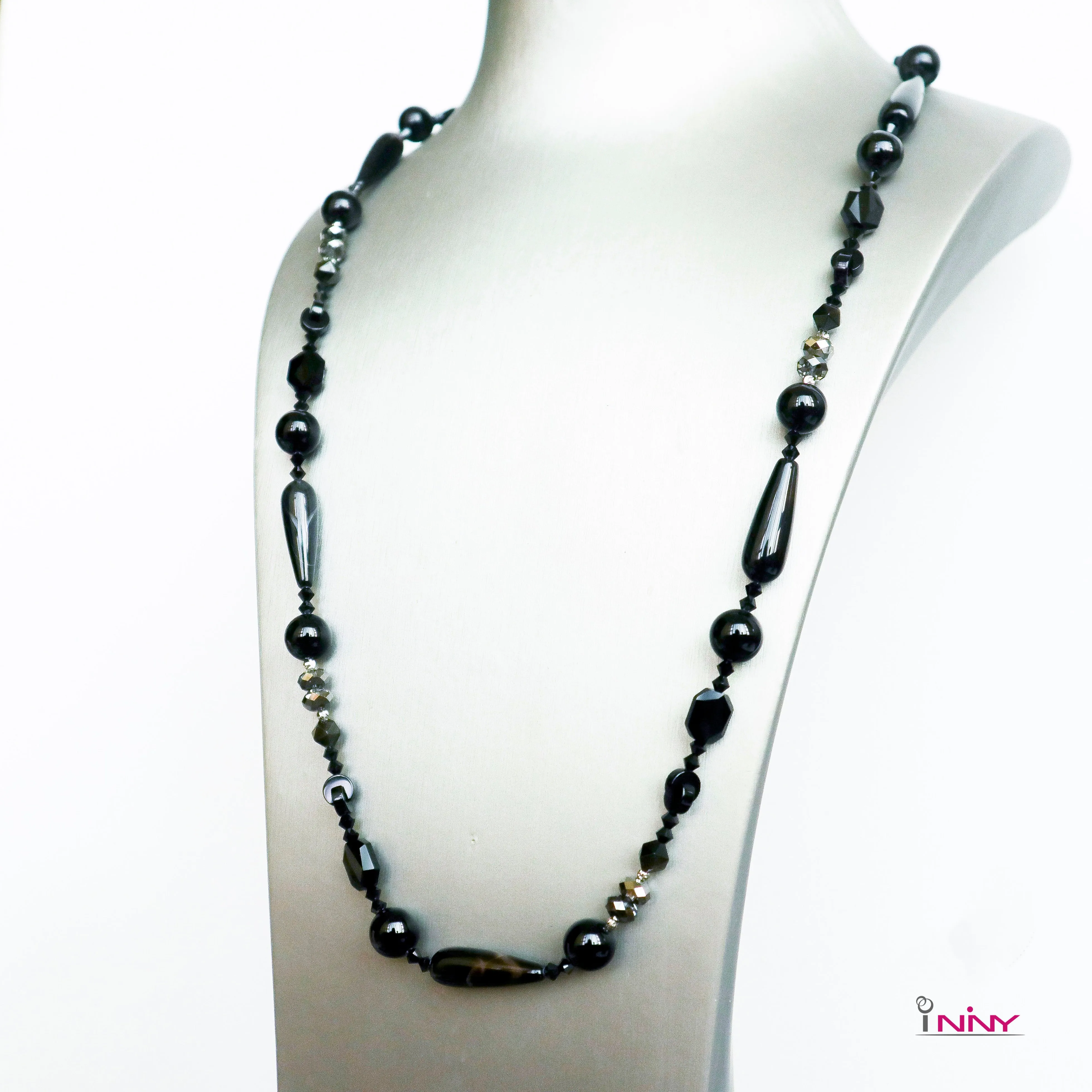 Black Onyx long necklace
