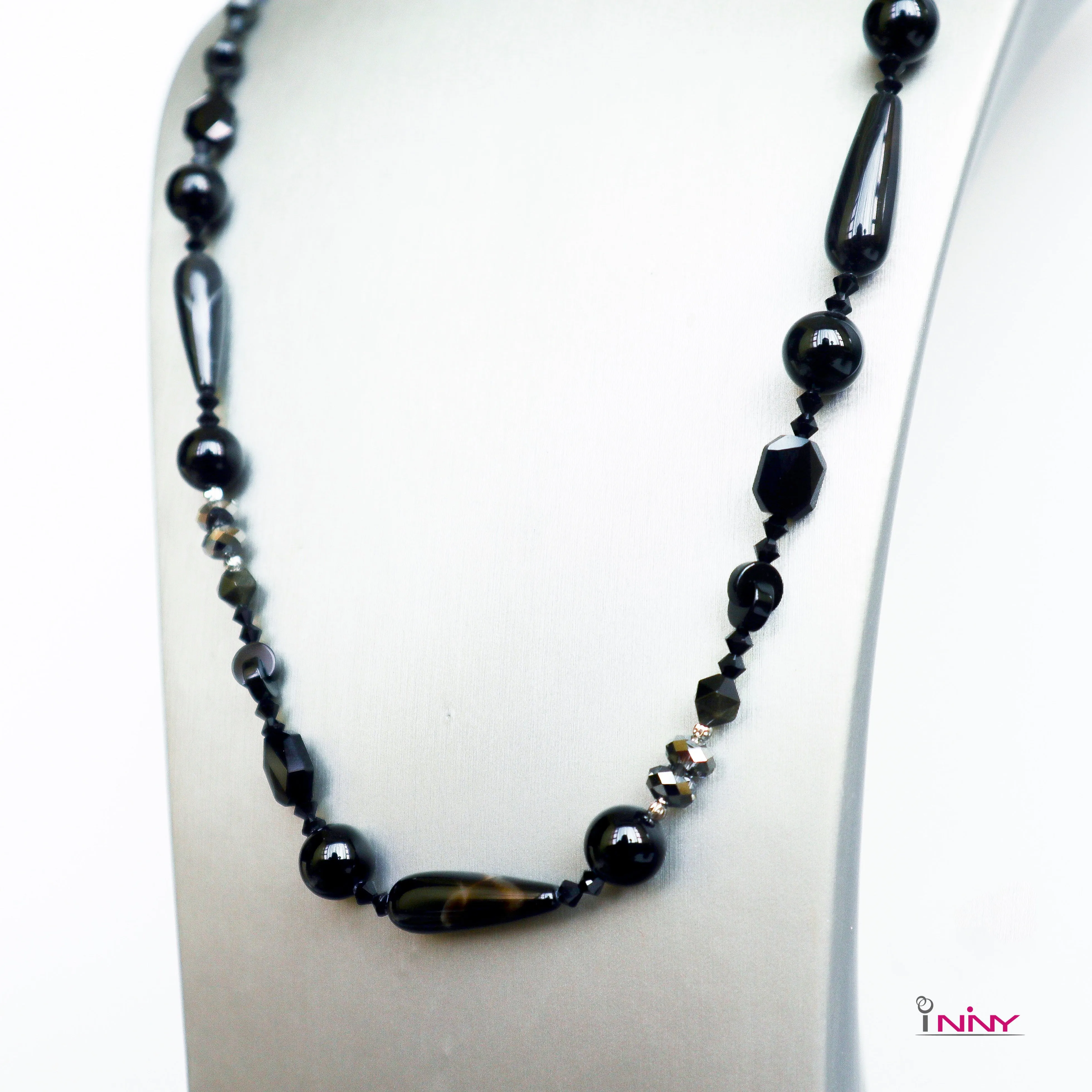 Black Onyx long necklace