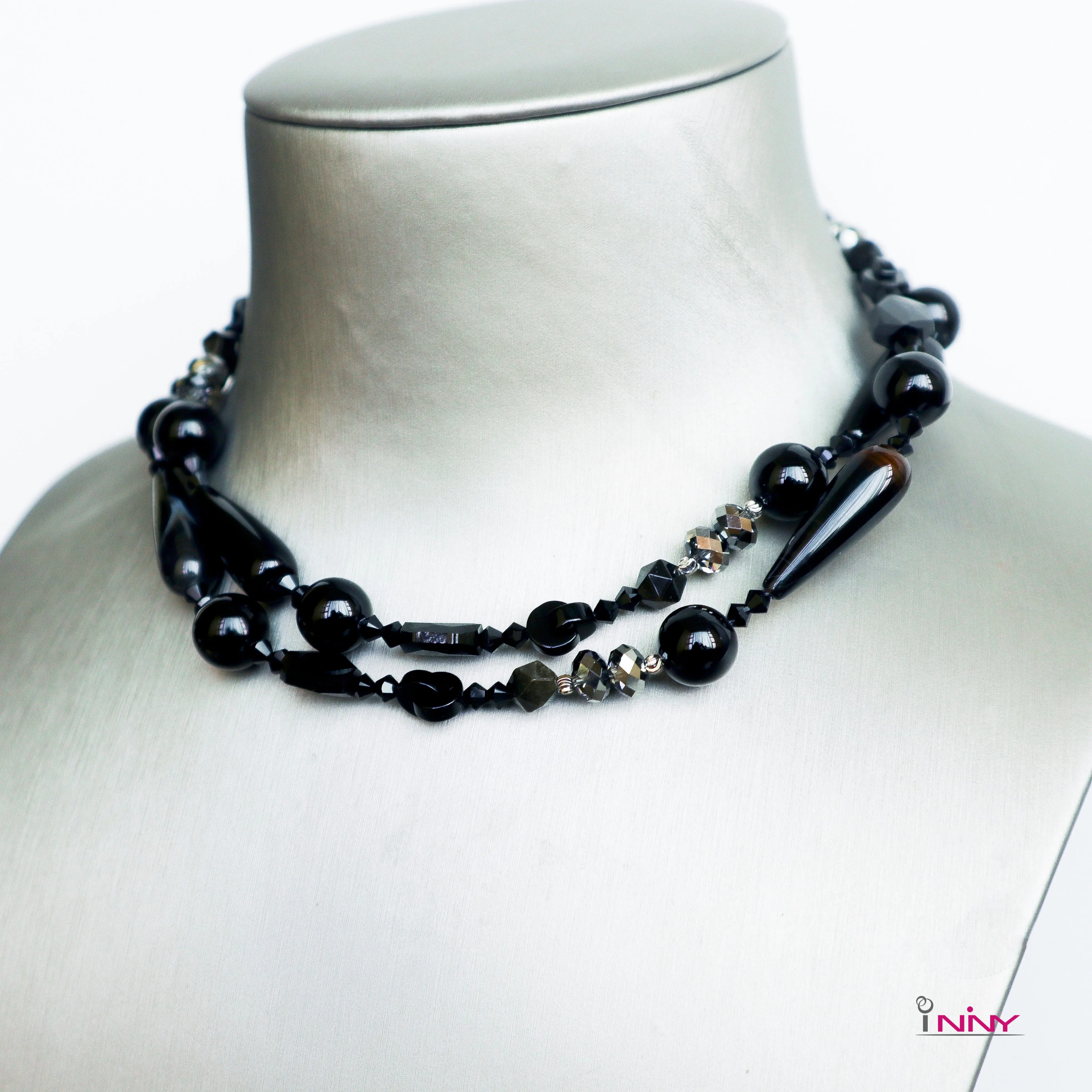 Black Onyx long necklace