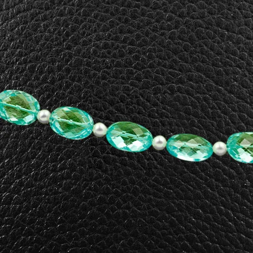 Blue Topaz & Pearl Necklace