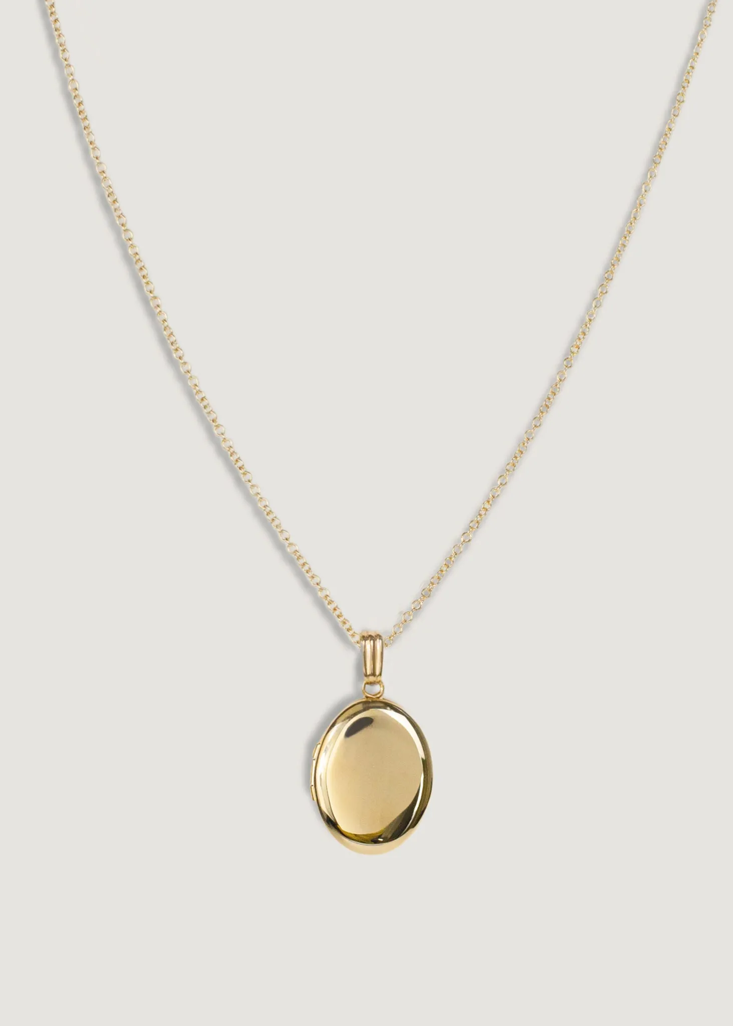 Carter Herringbone & Maison Oval Locket Necklace Stack