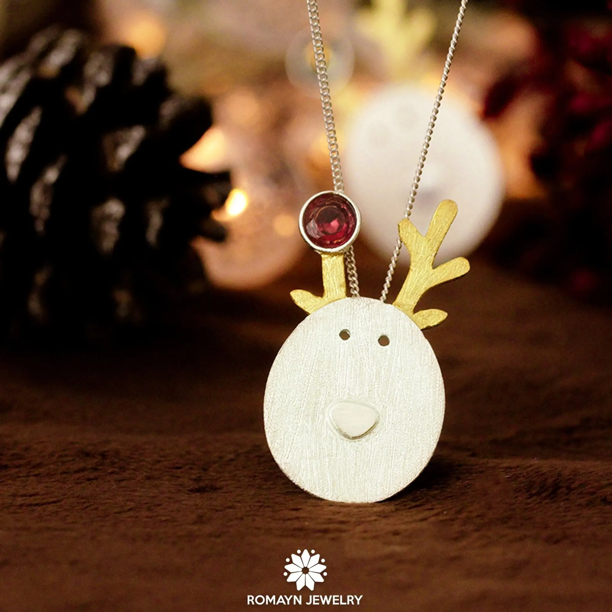 Christmas Deer Necklace