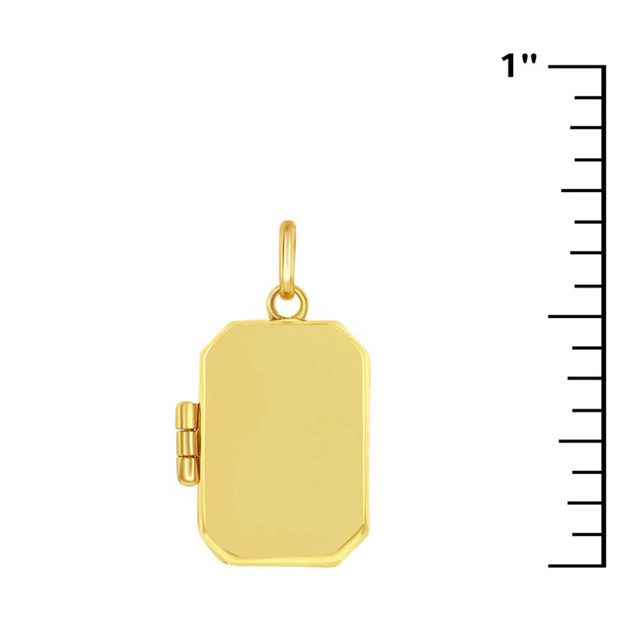 Classic Gold  Women's Locket - 14K Yellow Gold Rectangle | 14J-201