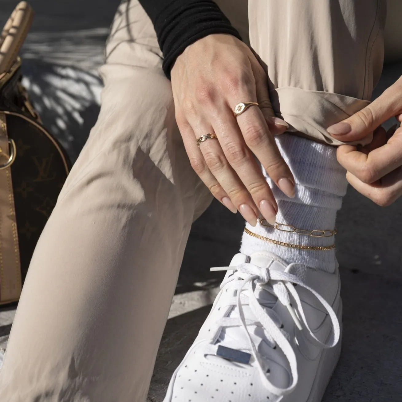 Gold Filled Curb Link Anklet