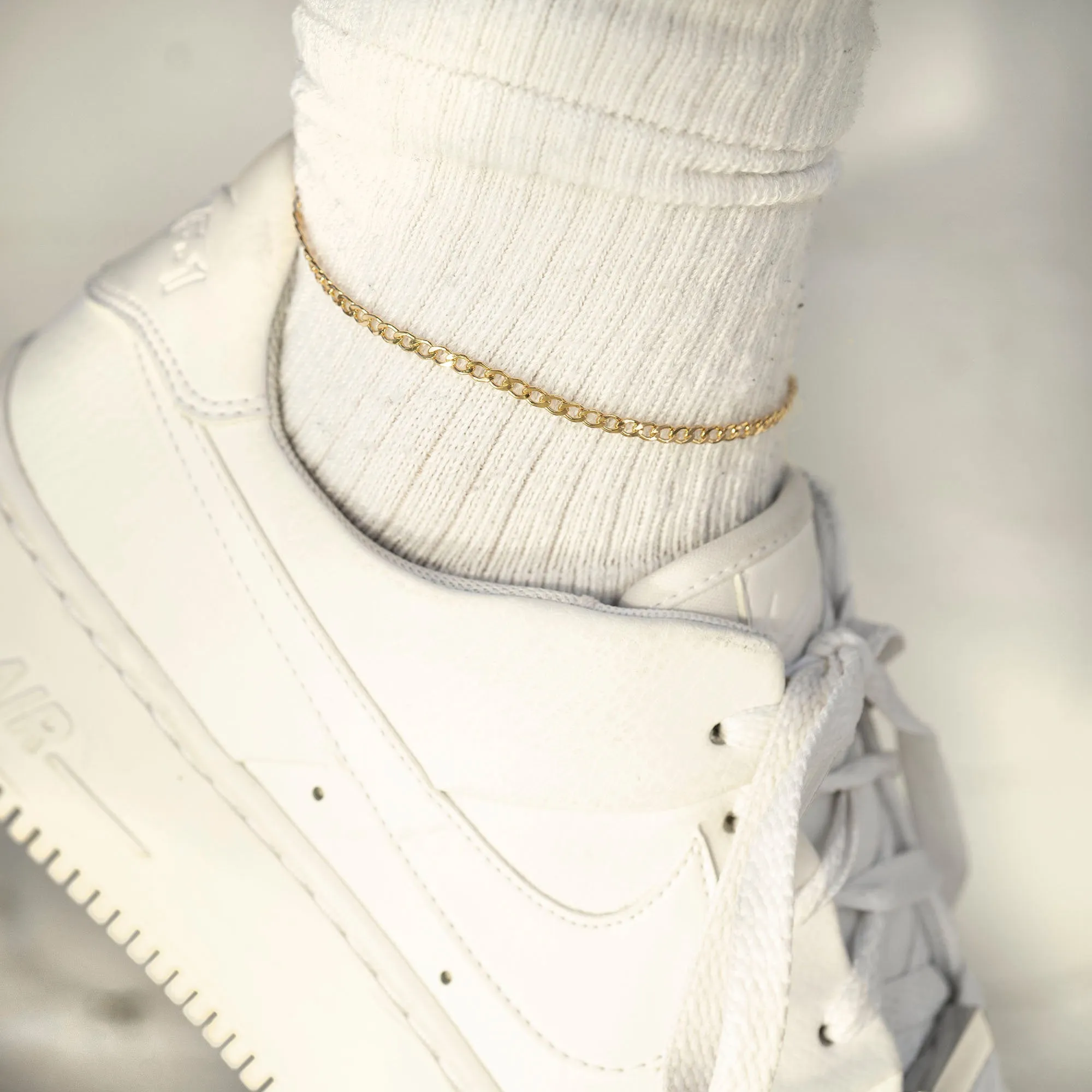 Gold Filled Curb Link Anklet
