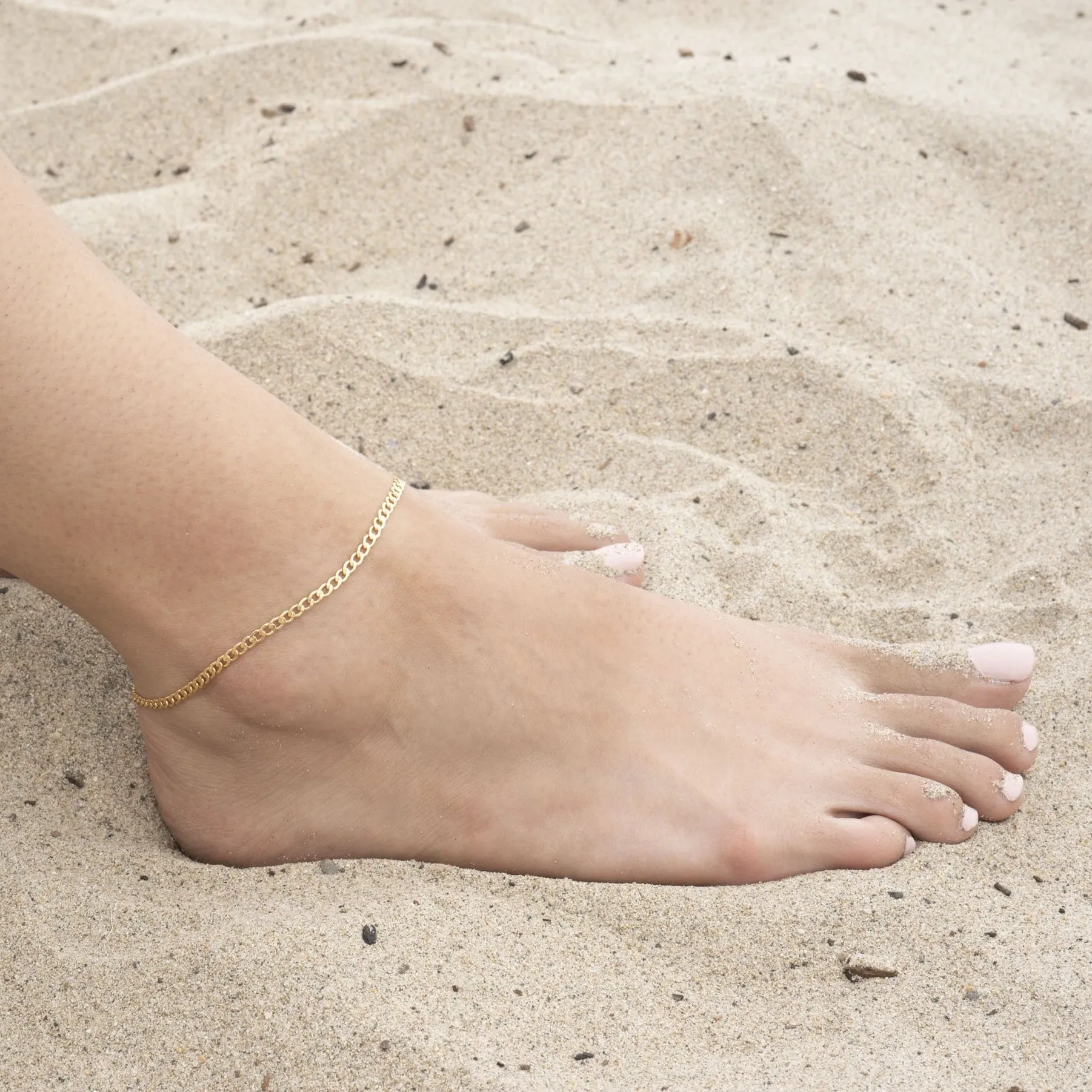 Gold Filled Curb Link Anklet