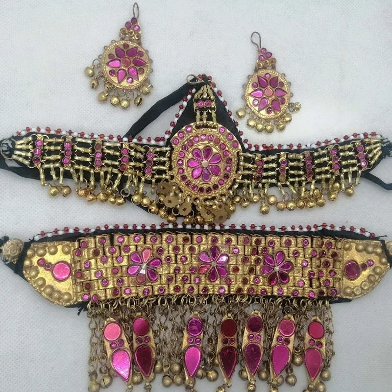 Golden Tone Handmade Tribal Women Jewelry Set