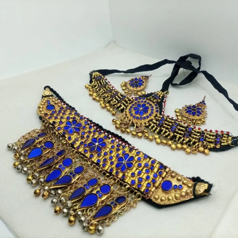 Golden Tone Handmade Tribal Women Jewelry Set