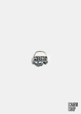 Just Married Locket Charm