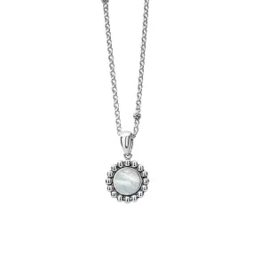 Maya Mother of Pearl Circle Pendant Necklace