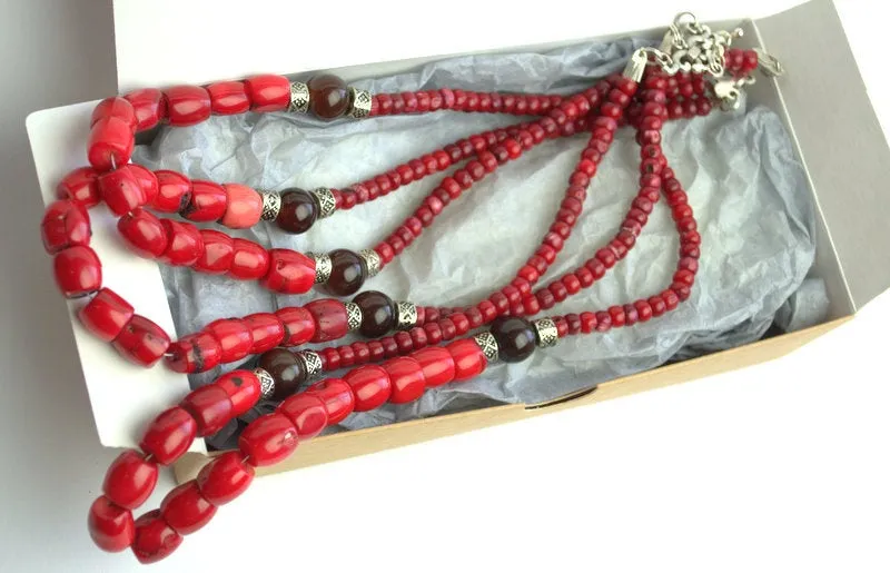 Natural Coral Necklace Ukrainian coral Necklace Red Coral Necklace Vintage Coral Necklace Genuine Coral Necklace Gifts for her mom