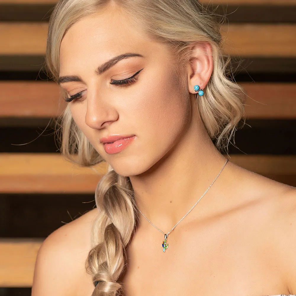 nc4727 Two Sides To Every Cactus Necklace by Montana Silversmiths