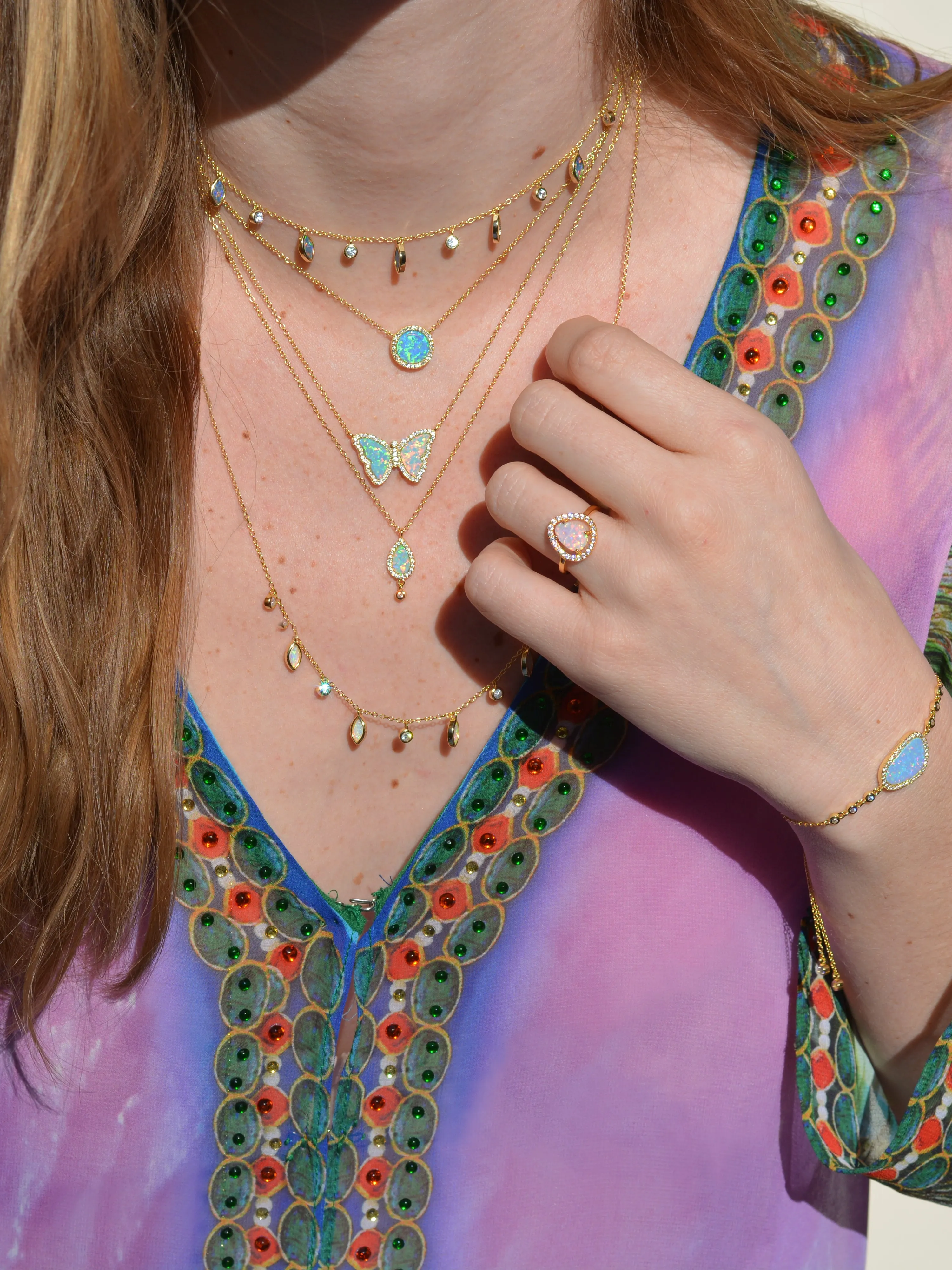 Opal Teardrop Necklace