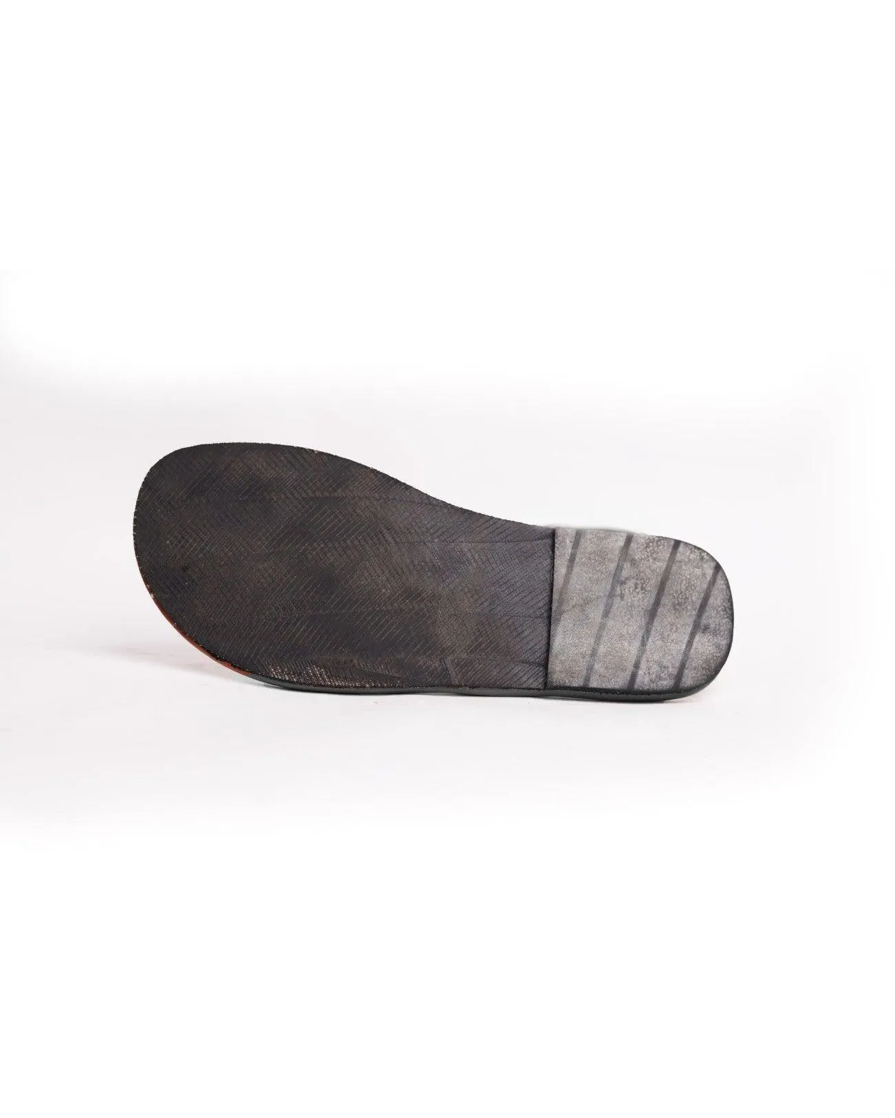 Paaduks Uri Toe-Ring Vegan Leather Slides for Men (Black)