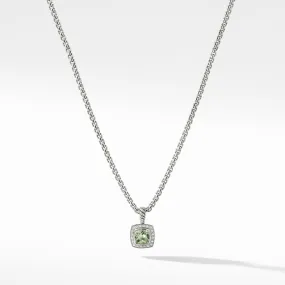 Pendant Necklace with Prasiolite and Diamonds