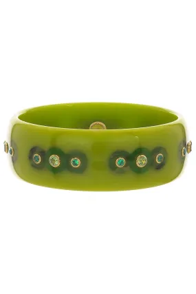 Peridot Tourmaline Green Bakelite Bangle
