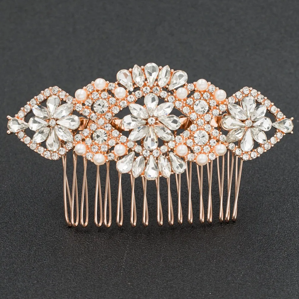 Rhinestone Crystal Wedding Bridal Hair Comb Accessories GT4391