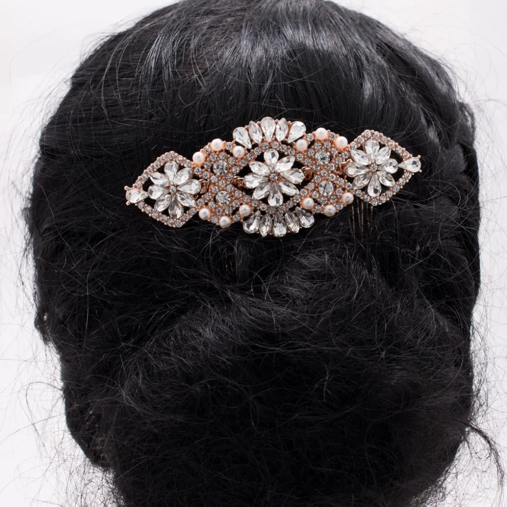 Rhinestone Crystal Wedding Bridal Hair Comb Accessories GT4391