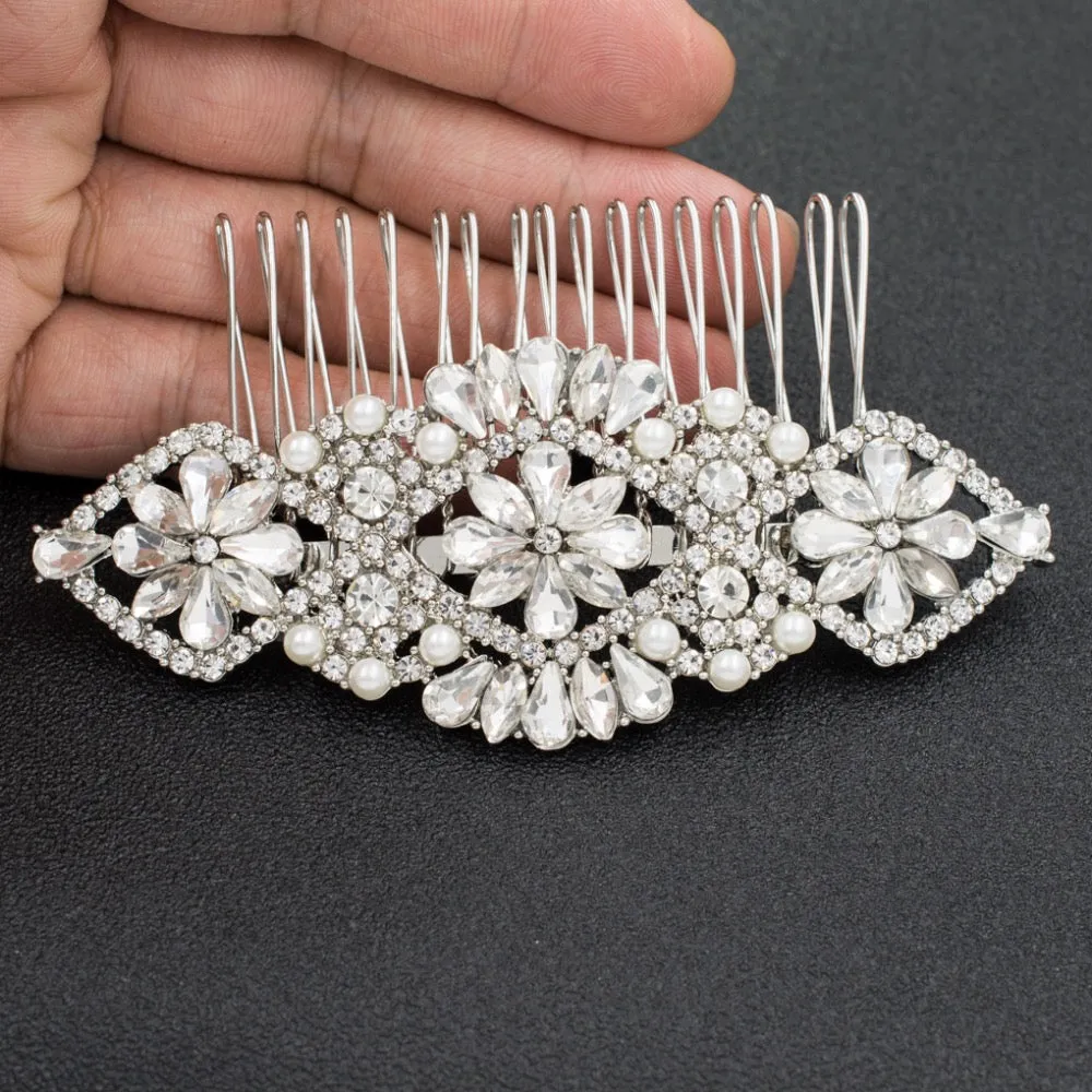 Rhinestone Crystal Wedding Bridal Hair Comb Accessories GT4391