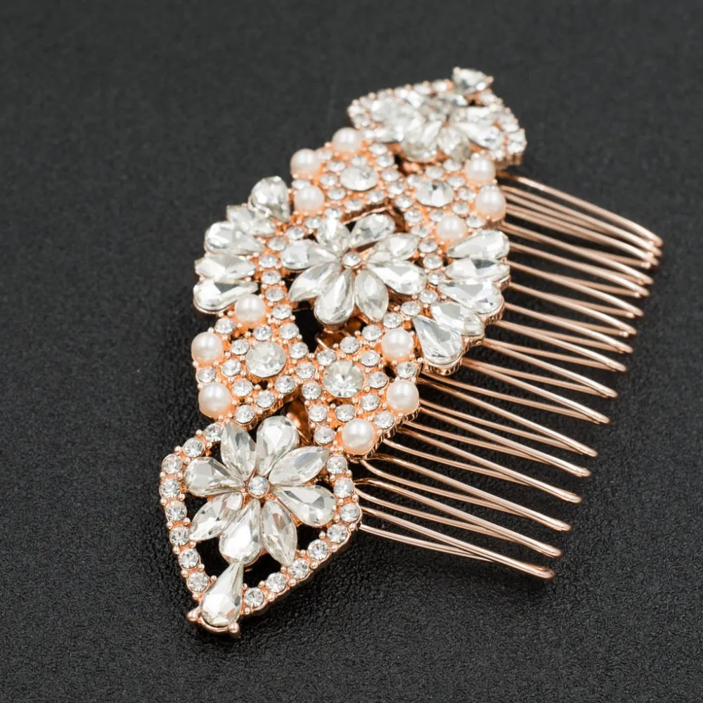 Rhinestone Crystal Wedding Bridal Hair Comb Accessories GT4391