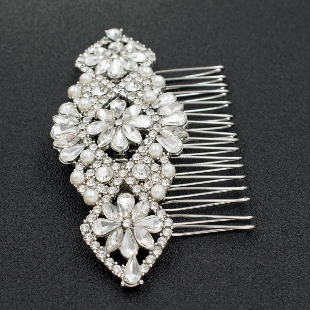 Rhinestone Crystal Wedding Bridal Hair Comb Accessories GT4391