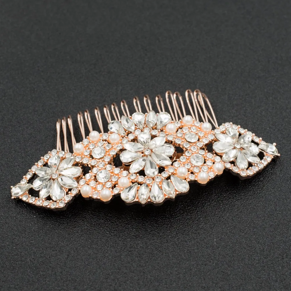 Rhinestone Crystal Wedding Bridal Hair Comb Accessories GT4391