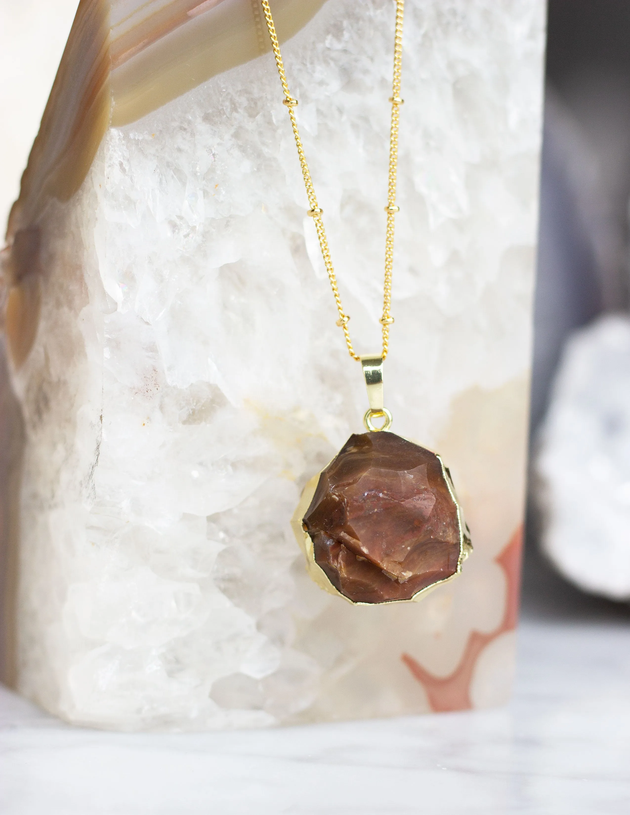ROUND JASPER PENDANT- 0320