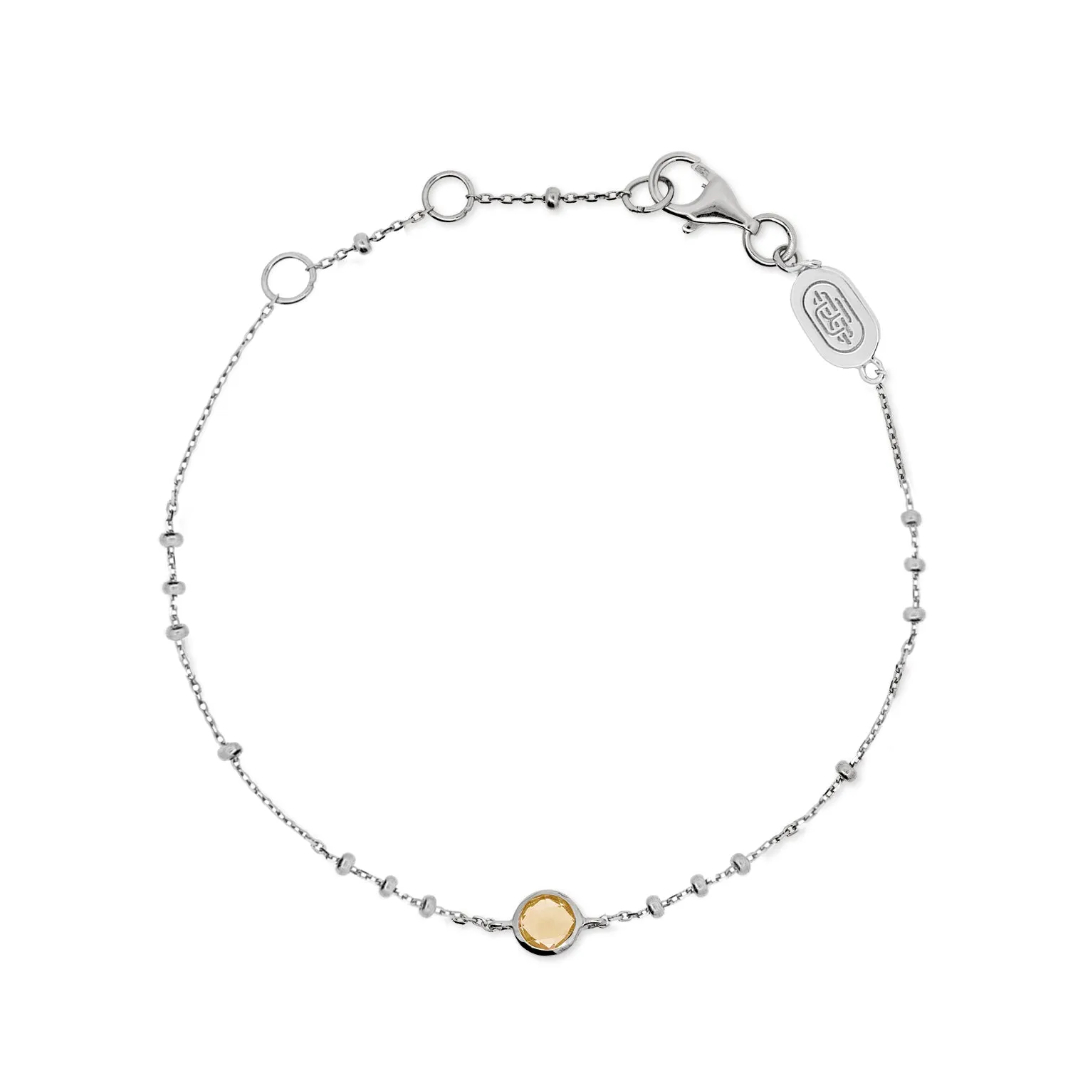 Silver Birthstone Bracelet