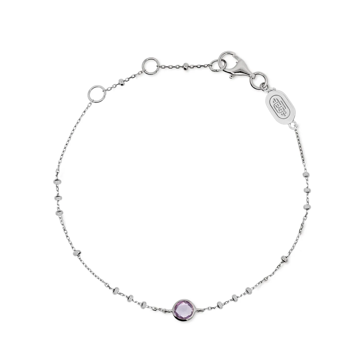 Silver Birthstone Bracelet