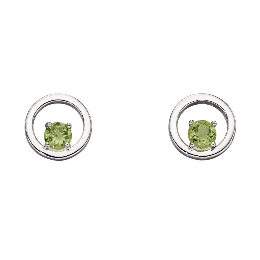 Silver Peridot Necklace.
