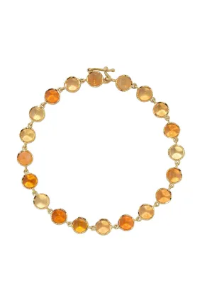 Small Classic Mexican Fire Opal Link Bracelet