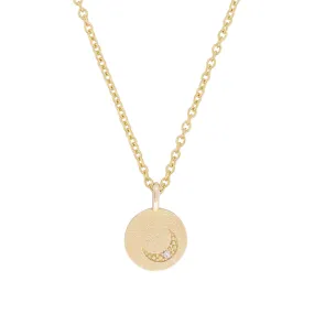Sun, Moon & Stars Diamond Necklace - 14k Gold