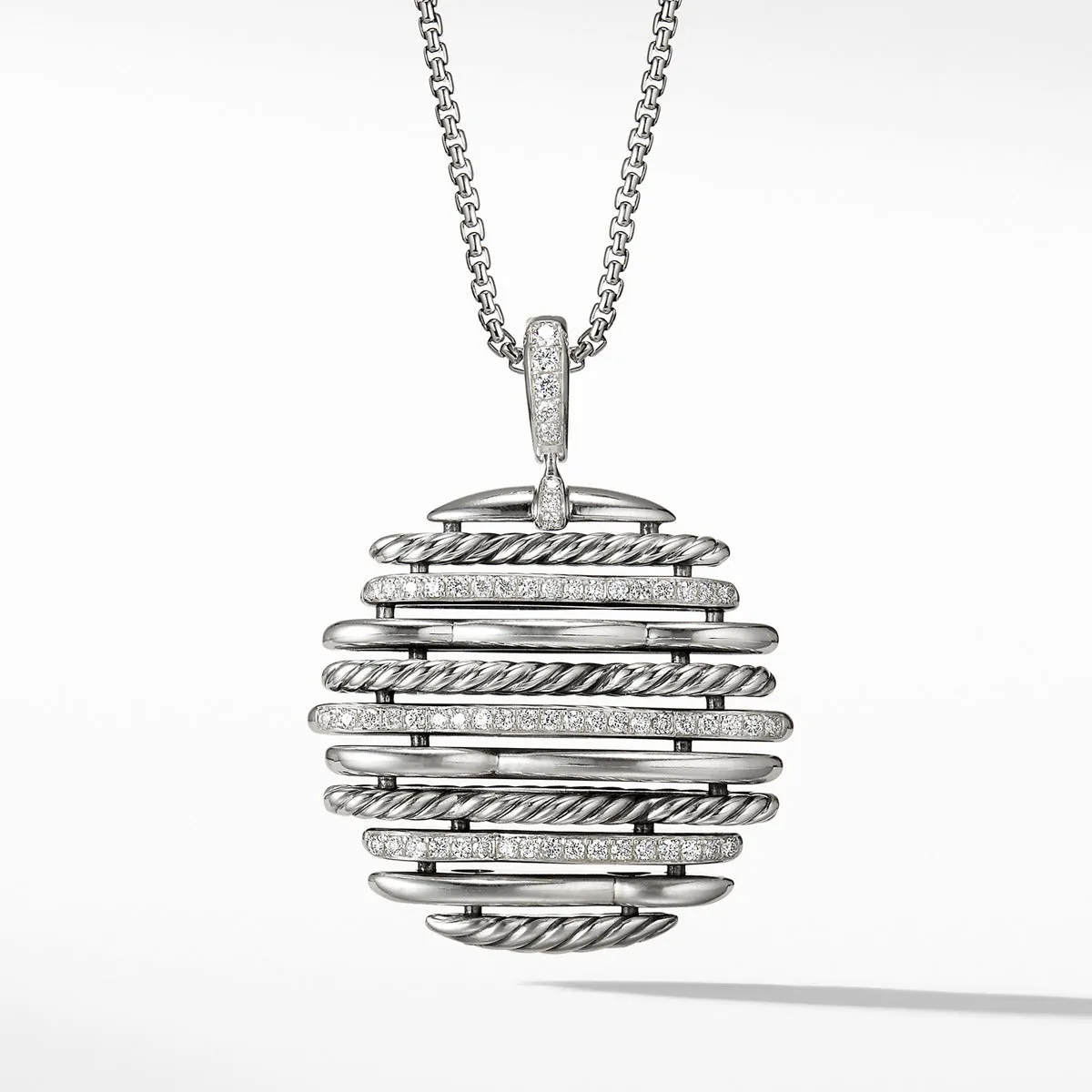 Tides Pendant Necklace with Diamonds