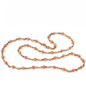 Vintage Coral Beaded Necklace