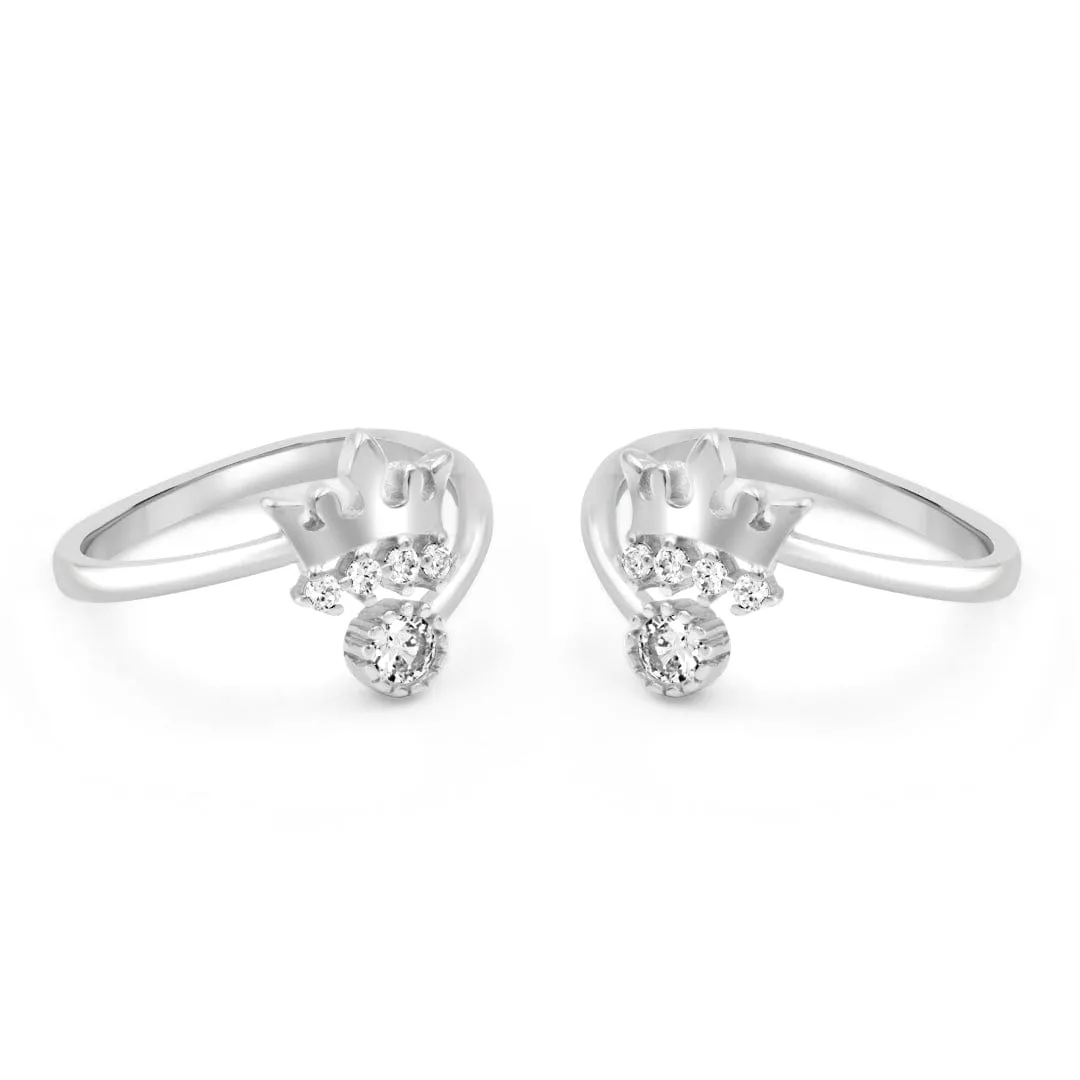 Zarkan Queen Culture Silver Toe Rings