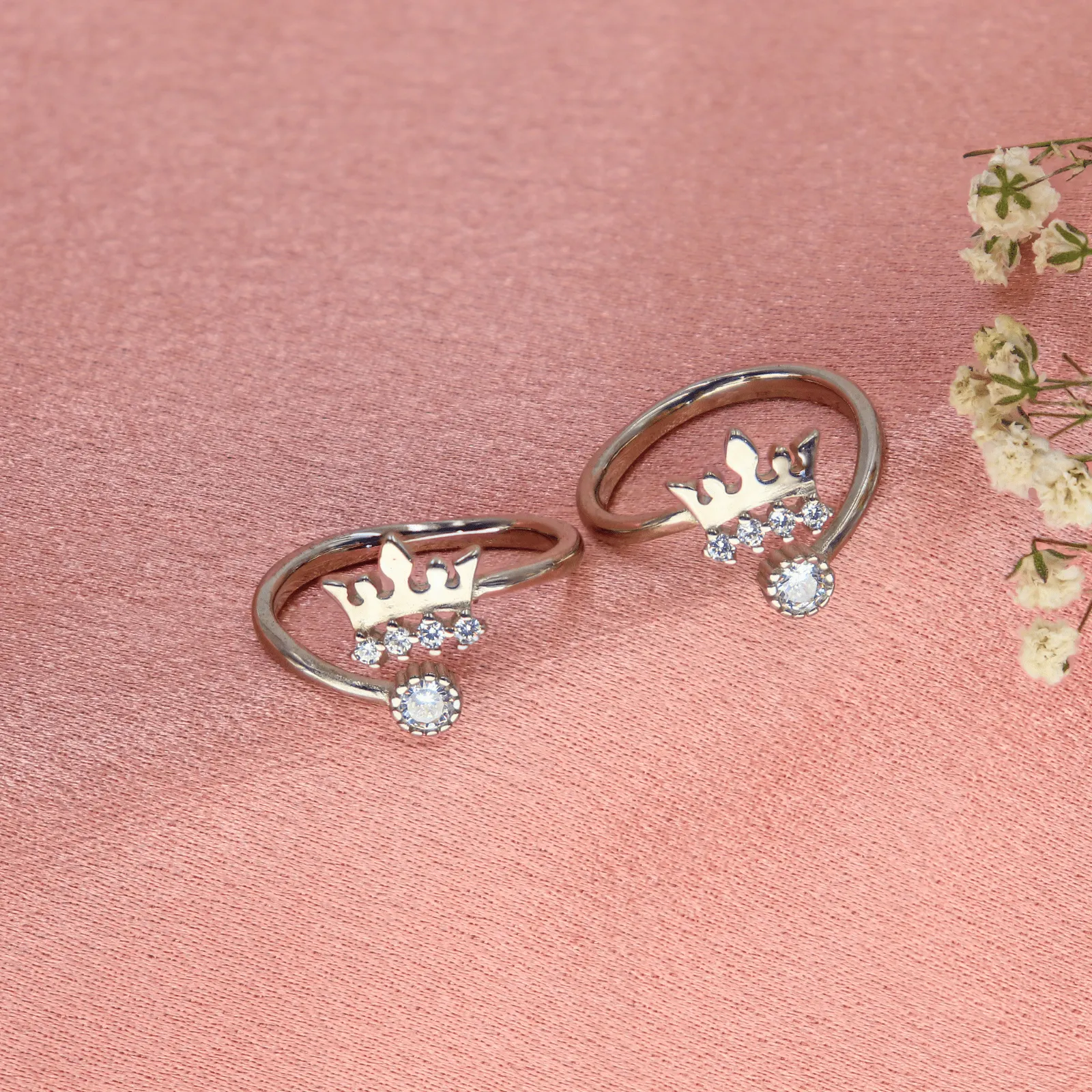 Zarkan Queen Culture Silver Toe Rings